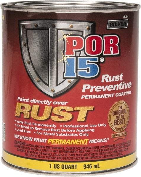 POR-15 - 1 Quart, Silver, Rust Preventative Paint - Comes in Can - Makers Industrial Supply