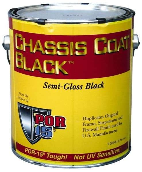 POR-15 - Semigloss Black Automotive Topcoat - 1 Gal Can with Handle - Makers Industrial Supply