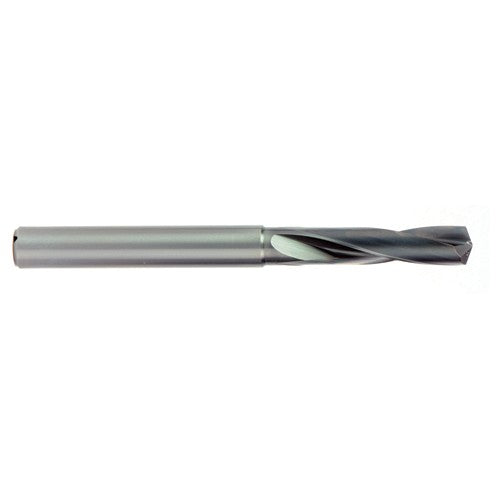 11 mm Dia. × 11.5 mm Shank × 55 mm Flute Length × 113 mm OAL, Stub, SiC, 2xD Flute, Solid Carbide Drill - Makers Industrial Supply