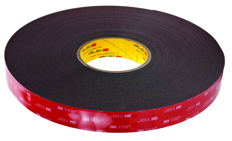 List 5952 1" x 36 yds VHB Acrylic Foam Tape - Black - Makers Industrial Supply