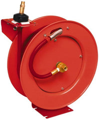 Lincoln - 50' Spring Retractable Hose Reel - Makers Industrial Supply