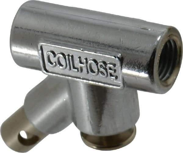 Coilhose Pneumatics - 150 Max psi Standard Safety Inline Blow Gun - 1/4 NPT, 3/4" Tube Length, Chrome Plated Zinc - Makers Industrial Supply