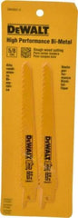 DeWALT - 6" Long, Bi-Metal Reciprocating Saw Blade - Tapered Profile, 5 to 8 TPI, Toothed Edge, Universal Shank - Makers Industrial Supply