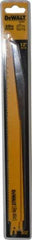 DeWALT - 12" Long, Bi-Metal Reciprocating Saw Blade - Tapered Profile, 5 to 8 TPI, Toothed Edge, Universal Shank - Makers Industrial Supply