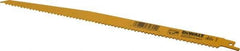 DeWALT - 12" Long, Bi-Metal Reciprocating Saw Blade - Tapered Profile, 6 TPI, Toothed Edge, Universal Shank - Makers Industrial Supply