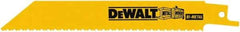 DeWALT - 6" Long, Bi-Metal Reciprocating Saw Blade - Straight Profile, 10 to 14 TPI, Toothed Edge, Universal Shank - Makers Industrial Supply