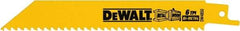 DeWALT - 6" Long, Bi-Metal Reciprocating Saw Blade - Straight Profile, 6 TPI, Toothed Edge, Universal Shank - Makers Industrial Supply