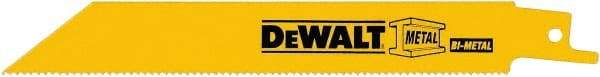 DeWALT - 4" Long, Bi-Metal Reciprocating Saw Blade - Straight Profile, 14 TPI, Toothed Edge, Universal Shank - Makers Industrial Supply