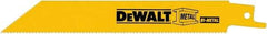 DeWALT - 6" Long, Bi-Metal Reciprocating Saw Blade - Straight Profile, 14 TPI, Toothed Edge, Universal Shank - Makers Industrial Supply