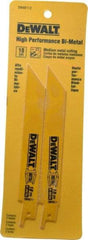 DeWALT - 6" Long x 3/4" Thick, Bi-Metal Reciprocating Saw Blade - Straight Profile, 18 TPI, Toothed Edge, Universal Shank - Makers Industrial Supply