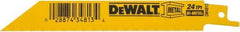 DeWALT - 6" Long, Bi-Metal Reciprocating Saw Blade - Straight Profile, 24 TPI, Toothed Edge, Universal Shank - Makers Industrial Supply