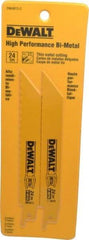 DeWALT - 6" Long x 3/4" Thick, Bi-Metal Reciprocating Saw Blade - Straight Profile, 24 TPI, Toothed Edge, Universal Shank - Makers Industrial Supply