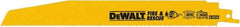 DeWALT - 6" Long, Bi-Metal Reciprocating Saw Blade - Straight Profile, 10 TPI, Toothed Edge, Universal Shank - Makers Industrial Supply