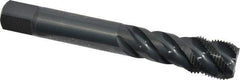 OSG - M20x1.50 Metric Fine 4 Flute 6H Modified Bottoming Spiral Flute Tap - Vanadium High Speed Steel, Oxide Finish, 4.921" OAL, Right Hand Flute, Right Hand Thread - Makers Industrial Supply