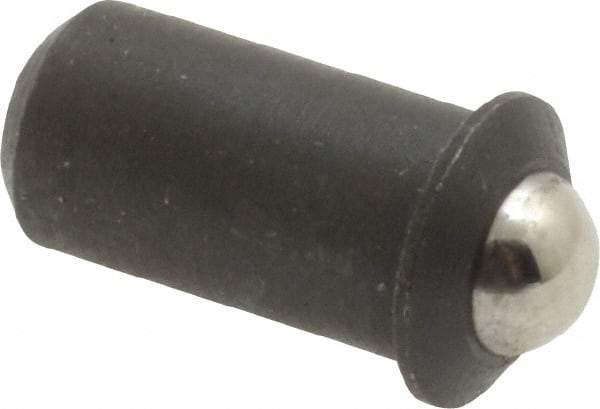 Gibraltar - 0.0471" Body Length x 1/4" Body Diam, 3 Lb Init to 7 Lb Final End Force, Steel Press Fit Ball Plunger - 3/16" Ball Diam, 0.07" Max Ball Reach, 0.045" Flange Thickness - Makers Industrial Supply