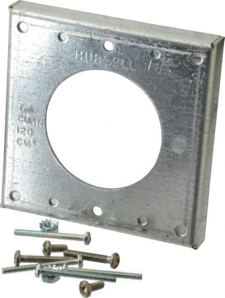 Hubbell Wiring Device-Kellems - Electrical Outlet Box Steel Raised Cover - 4" Overall Width - Makers Industrial Supply