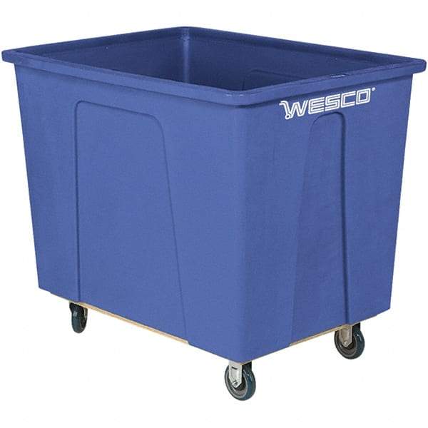 Wesco Industrial Products - 450 Lb Load Capacity, 8 Bushels, Plastic Box Truck - 24" Wide x 35" Long x 29-3/4" High, Blue - Makers Industrial Supply