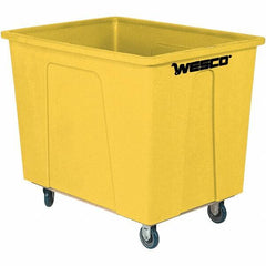 Wesco Industrial Products - 450 Lb Load Capacity, 8 Bushels, Plastic Box Truck - 24" Wide x 35" Long x 29-3/4" High, Yellow - Makers Industrial Supply