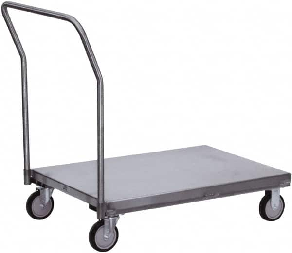 Jamco - 1,200 Lb Capacity Platform Truck - Stainless Steel Deck, 36" OAW, 9" Platform Height, Urethane Casters - Makers Industrial Supply