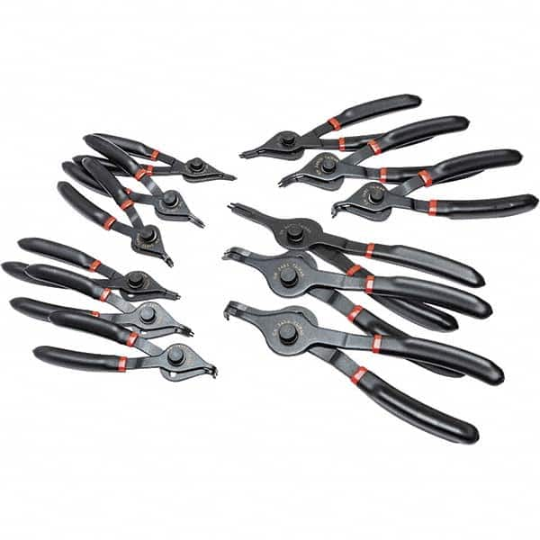 KD TOOLS - 12 Piece, Retaining Ring Pliers Set - Comes in Plastic Case - Makers Industrial Supply