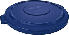 Rubbermaid - Round Lid for Use with 44 Gal Round Trash Cans - Blue, Plastic, For 2643 Brute Trash Cans - Makers Industrial Supply