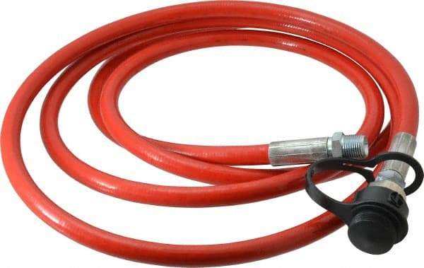 Value Collection - 1/4" Inside Diam x 3/8 NPT 10' Hydraulic Pump Hose - 10,000 psi, 59755199 Opposite End, Thermoplastic - Makers Industrial Supply