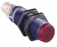 Telemecanique Sensors - 4 Pin M12 Connector, 4m Nominal Distance, Shock and Vibration Resistant, Retroreflective Photoelectric Sensor - 12 to 24 VDC, 500 Hz, PBT, 2.36 Inch Long x 0.71 Inch Wide - Makers Industrial Supply