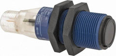 Telemecanique Sensors - 4 Pin M12 Connector, 15m Nominal Distance, Shock and Vibration Resistant, Through Beam Photoelectric Sensor - 12 to 24 VDC, 500 Hz, PBT, 60mm Long x 18mm Wide - Makers Industrial Supply