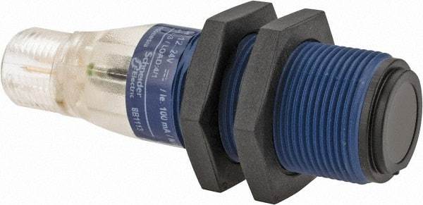 Telemecanique Sensors - 4 Pin M12 Connector, 15m Nominal Distance, Shock and Vibration Resistant, Through Beam Photoelectric Sensor - 12 to 24 VDC, 500 Hz, PBT, 2.36 Inch Long x 0.71 Inch Wide - Makers Industrial Supply