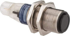 Telemecanique Sensors - 4 Pin M12 Connector, 15m Nominal Distance, Shock and Vibration Resistant, Through Beam Photoelectric Sensor - 12 to 24 VDC, 500 Hz, Nickel Plated Brass, 2.36 Inch Long x 0.71 Inch Wide - Makers Industrial Supply