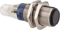 Telemecanique Sensors - 4 Pin M12 Connector, 15m Nominal Distance, Shock and Vibration Resistant, Through Beam Photoelectric Sensor - 12 to 24 VDC, 500 Hz, Nickel Plated Brass, 2.36 Inch Long x 0.71 Inch Wide - Makers Industrial Supply