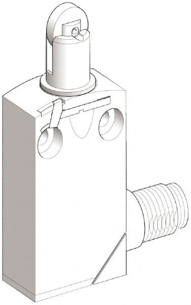 Telemecanique Sensors - DP, NC/NO, 240 VAC, 5 Pin M12 Male Terminal, Roller Plunger Actuator, General Purpose Limit Switch - IP66, IP67, IP68 IPR Rating - Makers Industrial Supply