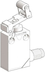 Telemecanique Sensors - DP, NC/NO, 240 VAC, 5 Pin M12 Male Terminal, Roller Plunger Actuator, General Purpose Limit Switch - IP66, IP67, IP68 IPR Rating - Makers Industrial Supply