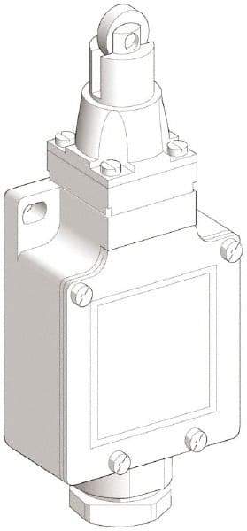 Telemecanique Sensors - SPDT, NC/NO, 240 VAC, 250 VDC, Screw Terminal, Roller Plunger Actuator, General Purpose Limit Switch - 1, 2, 4, 6, 12, 13, 6P NEMA Rating, IP66 IPR Rating - Makers Industrial Supply