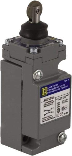 Square D - SPDT, NC/NO, 600 Volt Screw Terminal, Roller Plunger Actuator, General Purpose Limit Switch - 1, 2, 4, 6, 12, 13, 6P NEMA Rating, IP67 IPR Rating - Makers Industrial Supply