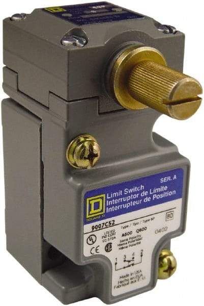 Square D - SPDT, NC/NO, Multiple VAC Levels, Screw Terminal, Rotary Head Actuator, General Purpose Limit Switch - 1, 2, 4, 6, 12, 13, 6P NEMA Rating, IP66 IPR Rating - Makers Industrial Supply