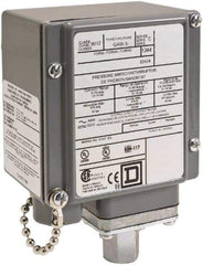 Square D - 4, 13 and 4X NEMA Rated, SPDT, 90 to 2,900 psi, Electromechanical Pressure and Level Switch - Fixed Pressure, 120 VAC at 6 Amp, 125 VDC at 0.22 Amp, 240 VAC at 3 Amp, 250 VDC at 0.27 Amp, 1/4 Inch Connector, Screw Terminal, For Use with 9012G - Makers Industrial Supply