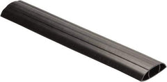 Hubbell Wiring Device-Kellems - 1 Channel, 5 Ft Long, 1-1/4" Max Compatible Cable Diam, Black PVC On Floor Cable Cover - 142.24mm Overall Width x 43.18mm Overall Height, 45.98mm Channel Width x 1-1/4" Channel Height - Makers Industrial Supply