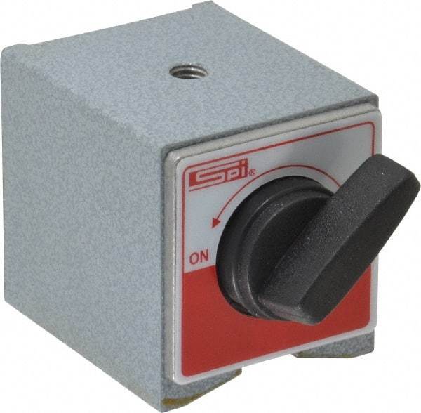 SPI - 2-1/4" Long x 2" Wide x 2-1/8" High Magnetic Indicator Base with On/Off Switch - 160 Lb Magnetic Pull - Makers Industrial Supply