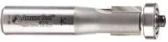 Amana Tool - 1/2" Cut Diam, 1/2" Length of Cut, 2 Flute Overhang Trim Edge Profile Router Bit - Carbide-Tipped, 1/2" Shank Diam, 2-5/8" OAL, Uncoated - Makers Industrial Supply