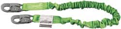 Miller - 6' Long, 310 Lb Capacity, 1 Leg Locking Snap Hook Harness Shock Absorbing Lanyard - 1" Diam, Polyester Webbing, Locking Snap Hook Anchorage Connection - Makers Industrial Supply