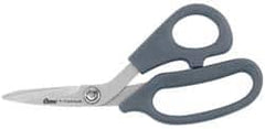 Clauss - 2" LOC, 7" OAL Titanium Shears - Ambidextrous, Offset Handle, For General Purpose Use - Makers Industrial Supply