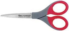 Clauss - 3-1/8" LOC, 7" OAL Titanium Shears - Right Hand, Straight Handle, For General Purpose Use - Makers Industrial Supply