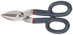 Clauss - 1-5/8" Length of Cut, Straight Pattern Tinner's Snip - 7" OAL, Nonslip Grip Handle, 20 AWG Steel Capacity - Makers Industrial Supply