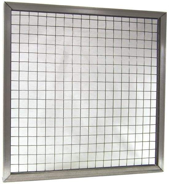 Made in USA - Galvanized Steel Wire Air Filter Frame - 20" Noml Height x 2" Noml Depth x 24" Noml Width, For Use with Filter Pads - Makers Industrial Supply