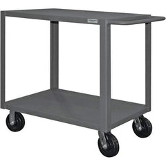 Durham - 4,000 Lb Capacity, 30" Wide x 48" Long x 37-1/2" High Heavy Duty Service Cart - 2 Shelf, Steel - Makers Industrial Supply