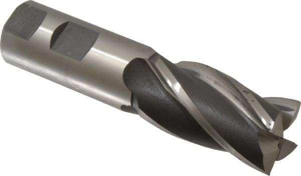 Hertel - 28mm, 2" LOC, 1" Shank Diam, 4-1/2" OAL, 4 Flute, Cobalt Square End Mill - Single End, Uncoated, 30° Helix, Centercutting, Right Hand Cut - Makers Industrial Supply