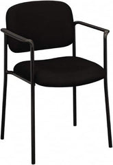 Basyx - Fabric Black Stacking Chair - Black Frame, 23-1/4" Wide x 21" Deep x 32-3/4" High - Makers Industrial Supply