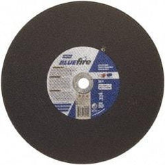 Norton - 16" 30 Grit Zirconia Alumina Cutoff Wheel - 5/32" Thick, 1" Arbor, 3,820 Max RPM, Use with Stationary Tools - Makers Industrial Supply