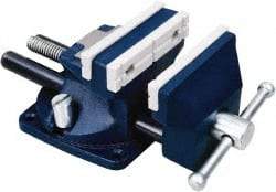 Gibraltar - 3-1/2" Jaw Width x 7" Jaw Opening Capacity, 1-1/2" Throat Depth, Bench & Pipe Combination Vise - 1/32 to 7/8" Pipe Capacity, Swivel Base, Bolt Down Attachment, Cast Iron - Makers Industrial Supply